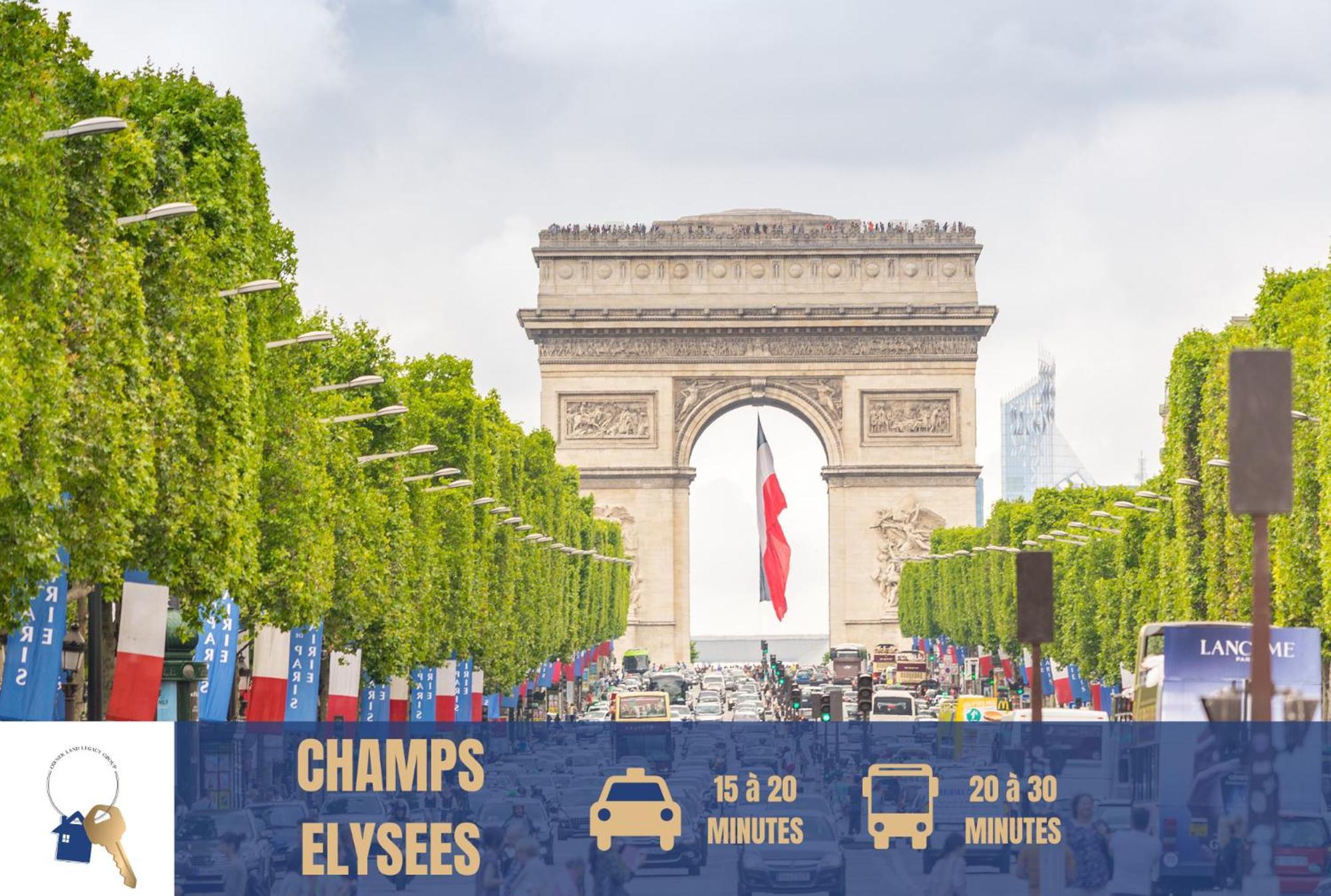 פריז Chambre Lit Double Et Salon Avec Canape-Lit A 10 Minutes Des Champs Elysees מראה חיצוני תמונה